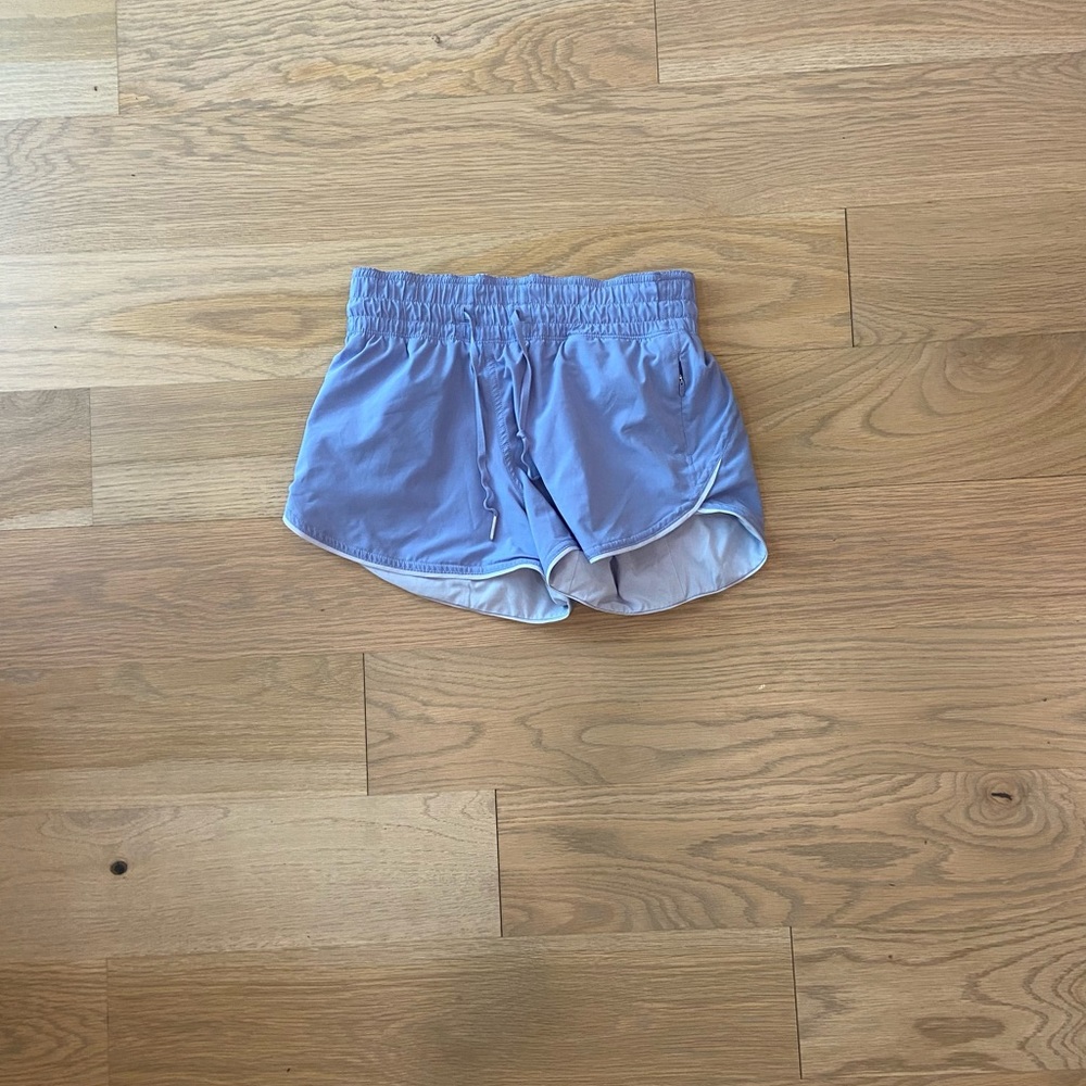 Prettiest blue reversible lululemon tracker shorts